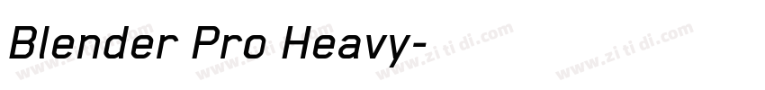 Blender Pro Heavy字体转换 Blender Pro Heavy字体转换
